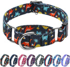 Hikiko Martingale Collar for Dogs with No Buckle Floral Daisy Dog Collars Soft Nylon No Pull Dog Collar for Large Dogs,Green Flower,L - Image 10