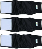 Teamoy Reusable Wrap Diapers for Male Dogs, Washable Puppy Belly Band Pack of 3 (M, 13"-16" Waist, Black+ Gray+ Lake Blue) - Image 11