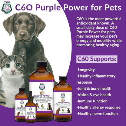 C60 Purple Power antioxidant oil for dogs and cats