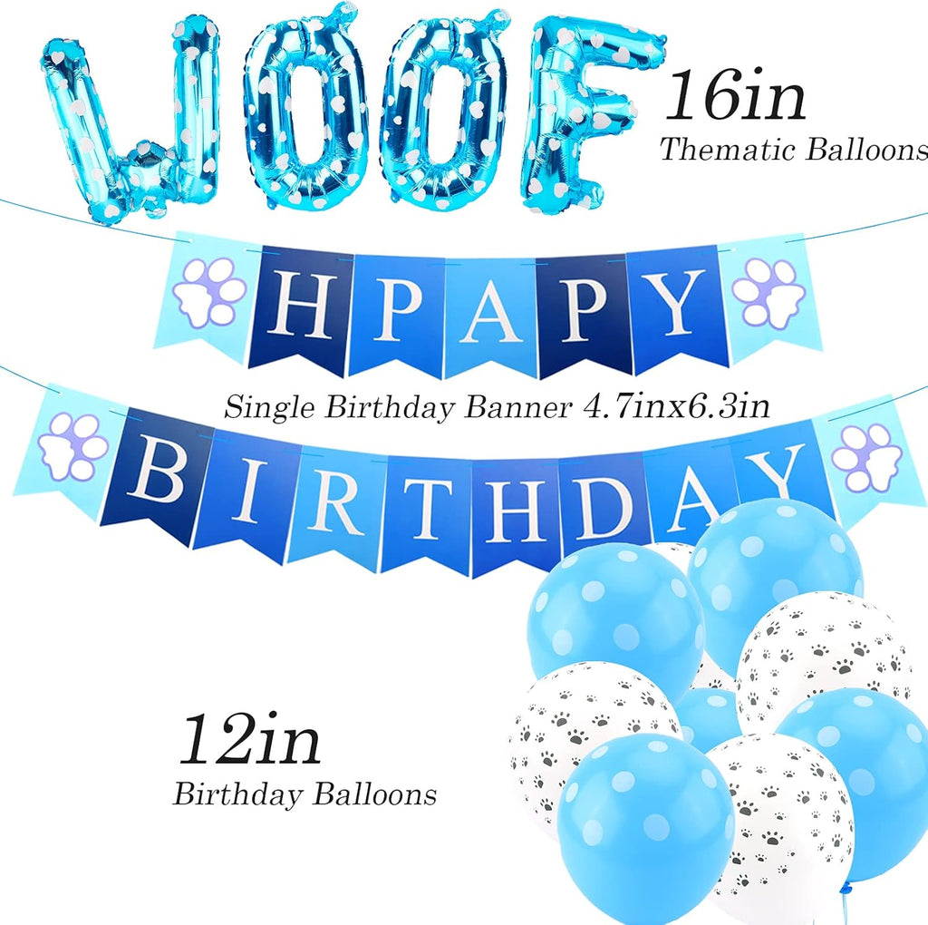 Happy Birthday hanging banner for pet celebration party decorations.