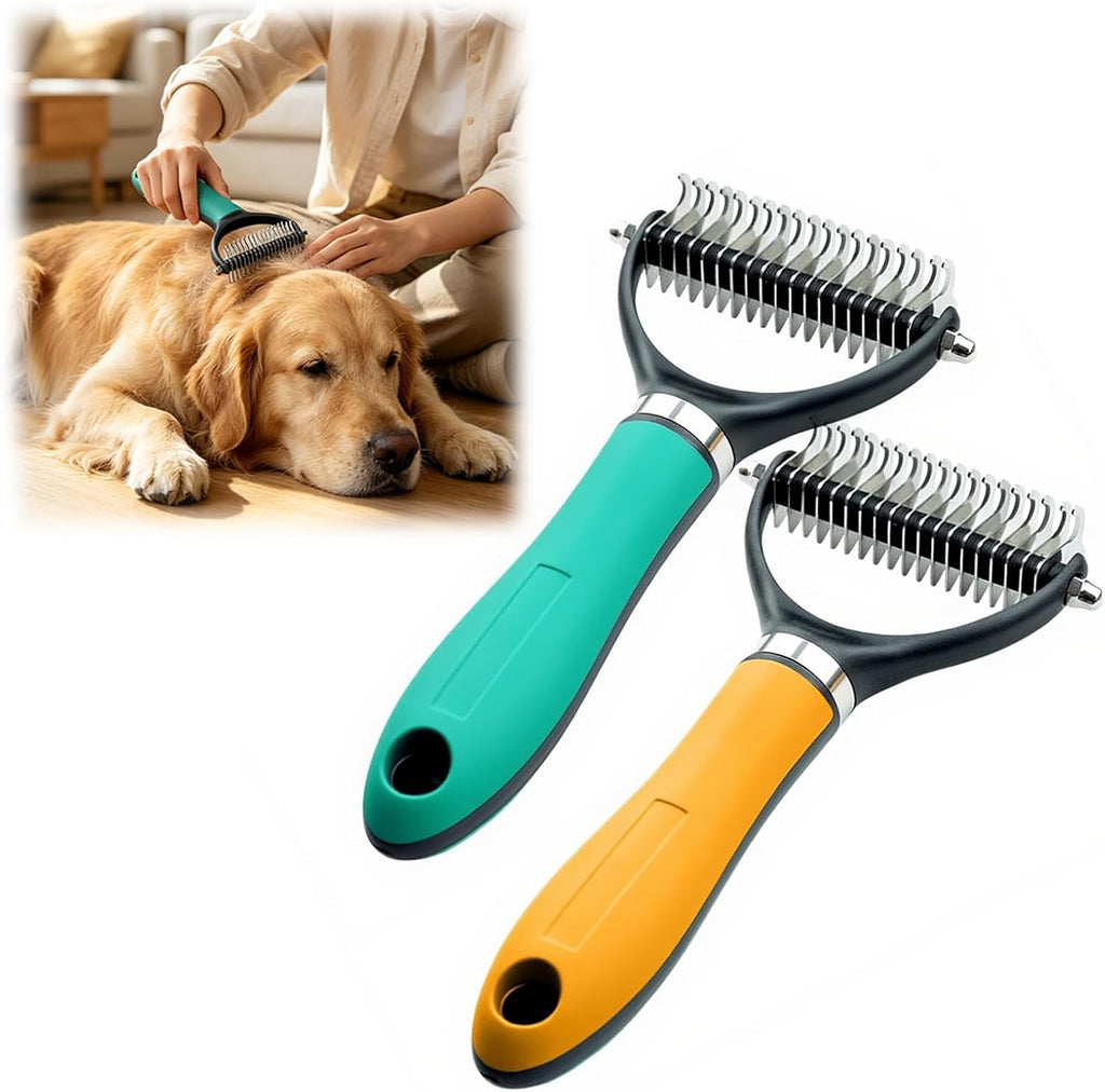 Jiexily undercoat rake safely grooming a long haired cat with sensitive skin