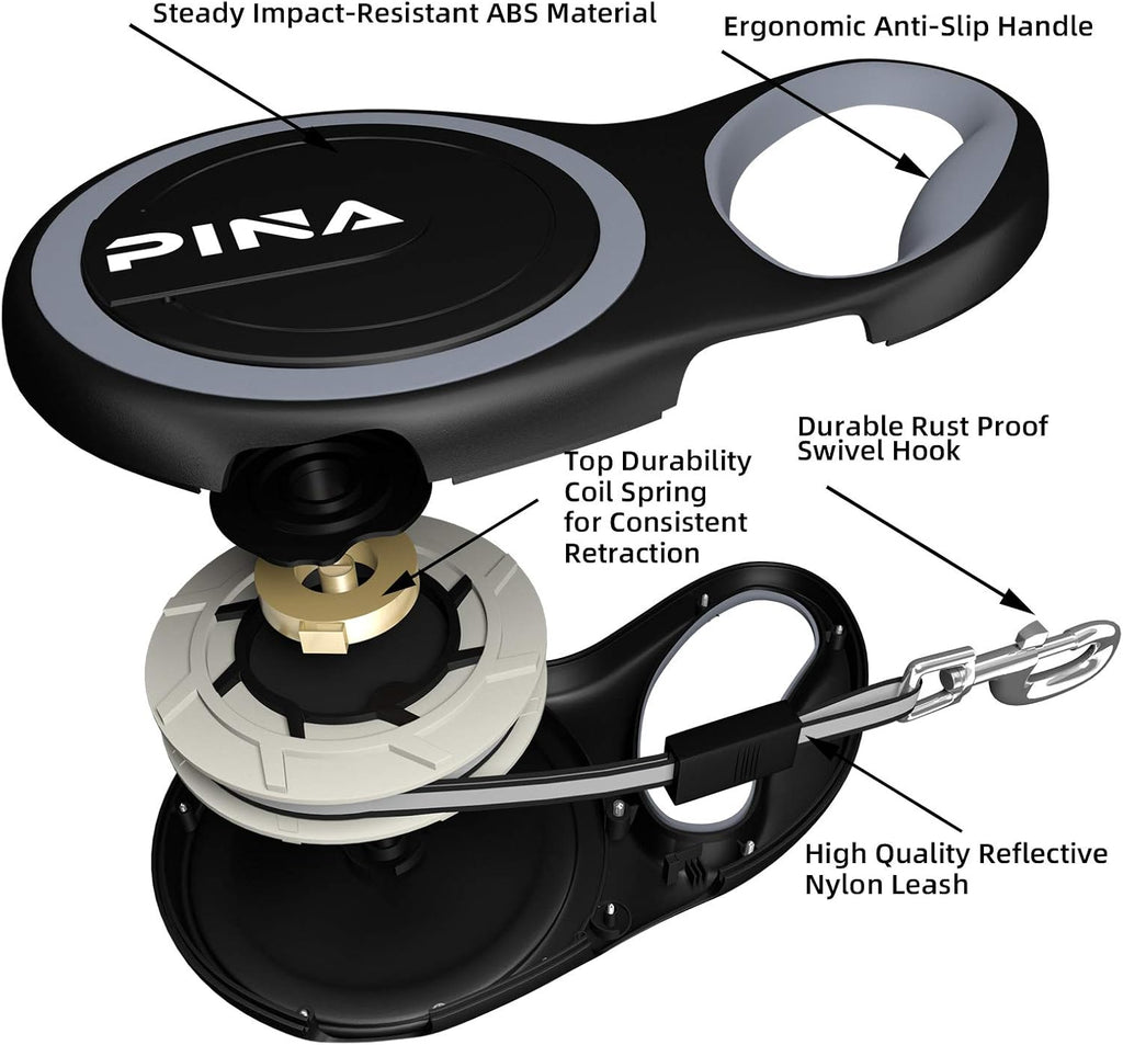 Pina dual pack dog leashes in black and blue color variants
