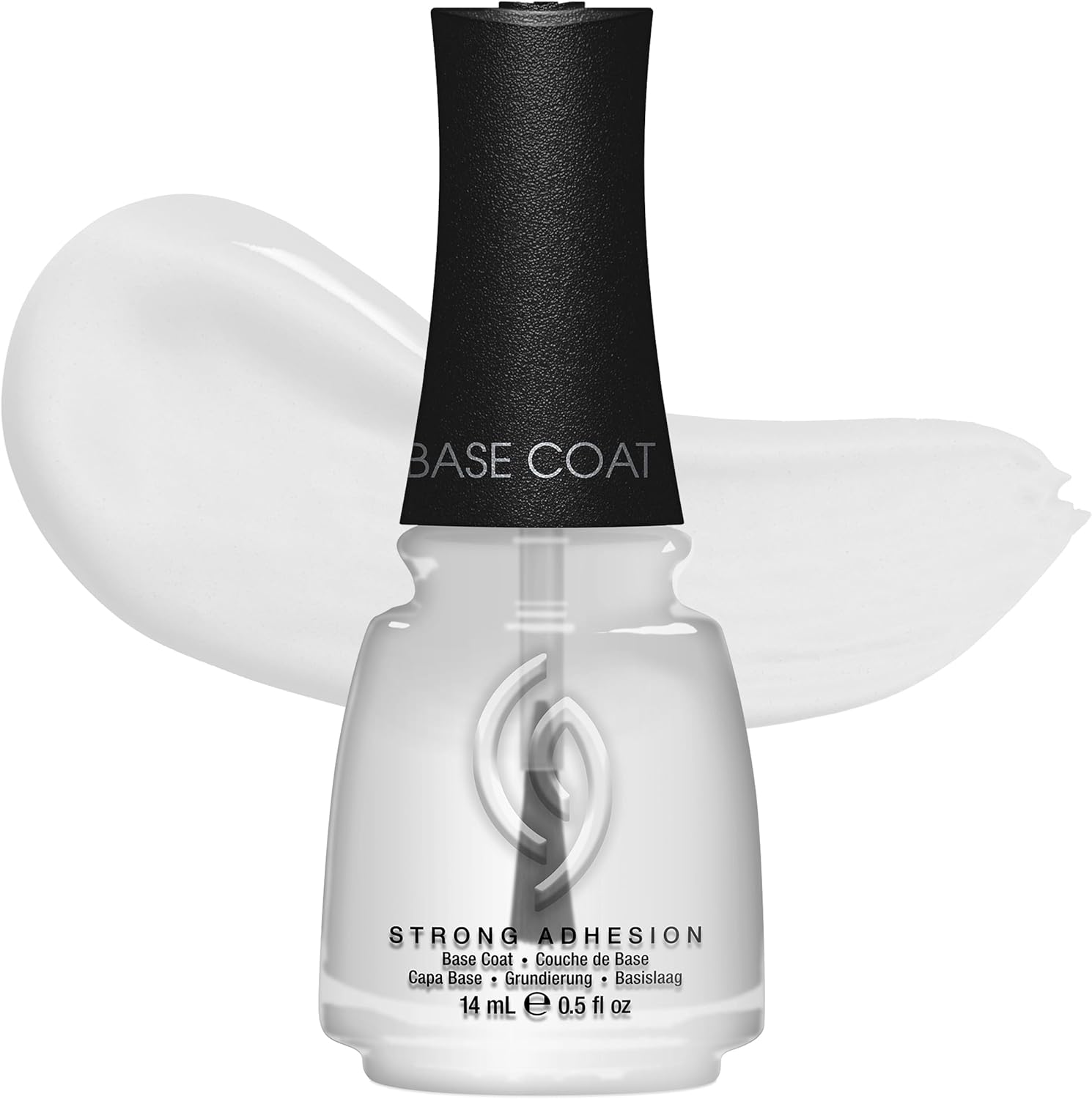 China Glaze Strong Adhesion Base Coat front view bottle for long lasting professional manicures
