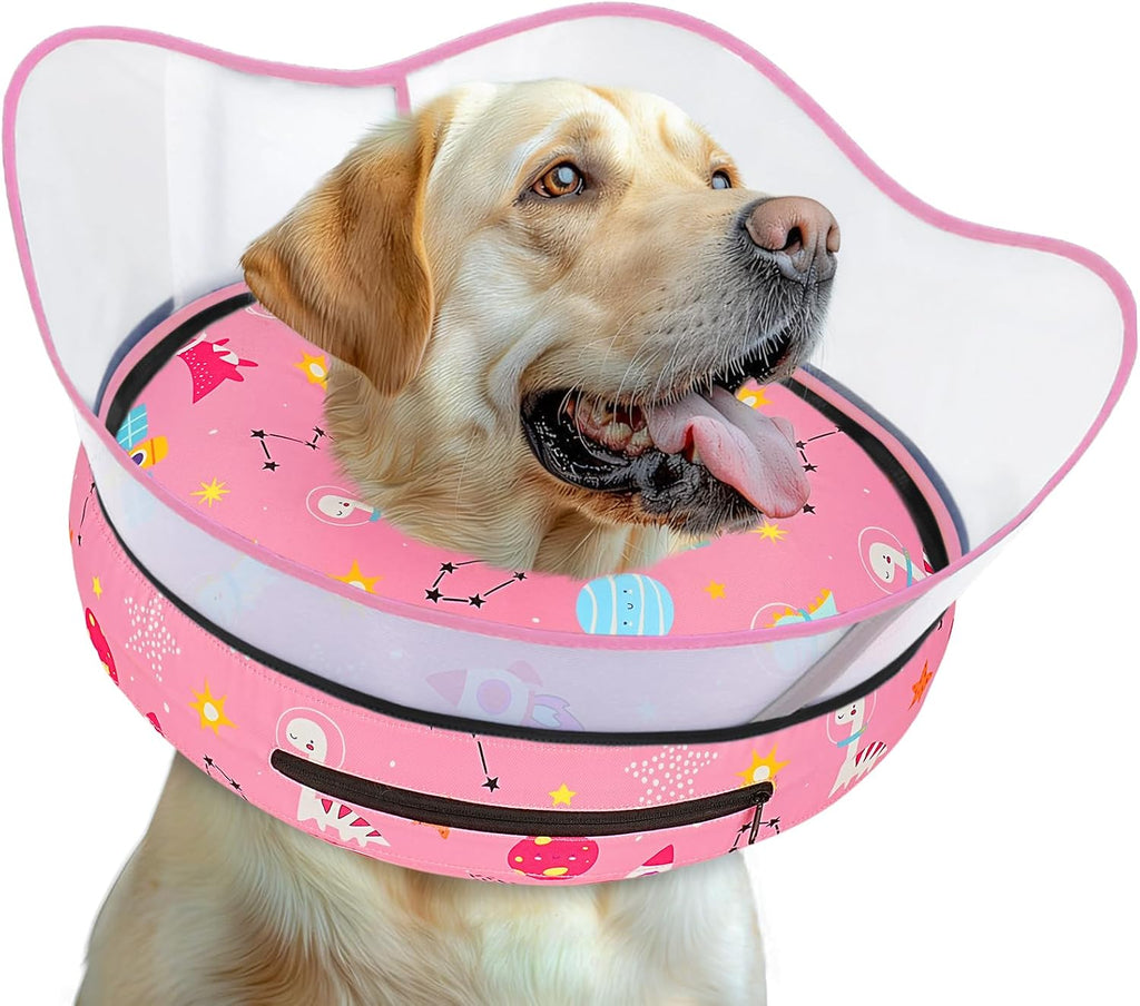 Elevated Inflatable Dog Cone Collar to Stop Licking, Dog Donut Collar After Surgery, Soft Pet Cone Alternative for Small Medium Large Dogs - Image 10