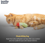 Durable holiday catnip plush toy for batting and bunny kicking.