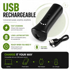 Humane ultrasonic pet trainer showing ergonomic grip design for outdoor walks