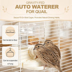 2-in-1 Quail Feeder and Waterer for Cage, Gravity Auto Bird Water Feeder - Image 3