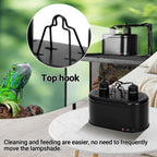REPTI ZOO dual reptile lamp kit showing included hanging hook accessory.