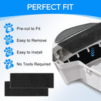Pre cut generic carbon filters for self cleaning litter box set