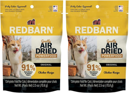 USA imported Redbarn cat food branding and logo