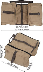 JOROBURO dog saddle bag side view highlighting the capacious zipper storage pocket