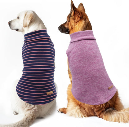 KYEESE 2Pack Dog Sweater Soft Dogs Clothes Warm Pets Clothes Turtleneck Pets Coats Dog Sweaters for Small Dogs Girl Pullover Small Pet Sweaters Stretchy Pet Sweatshirt - Image 14