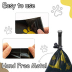 Demonstration of the SHAOUMAN hands-free elastic rope accessory holding a waste bag on an outdoor walking trail.