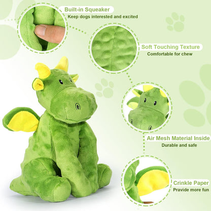 Letsmeet interactive plush pet toy with internal squeaker detail