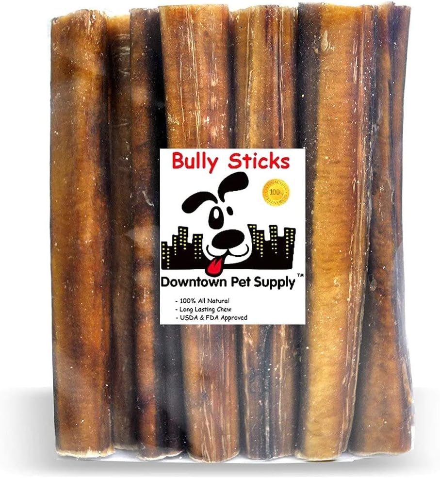 Downtown Pet Supply Jumbo Bully Sticks for Dogs - Natural Beef Chews, Low-Odor & Rawhide-Free, Long Lasting Dog Treats for Aggressive Chewers - Healthy, Safe & Delicious Chews Dogs Love (6" 5 Pack) - Image 9