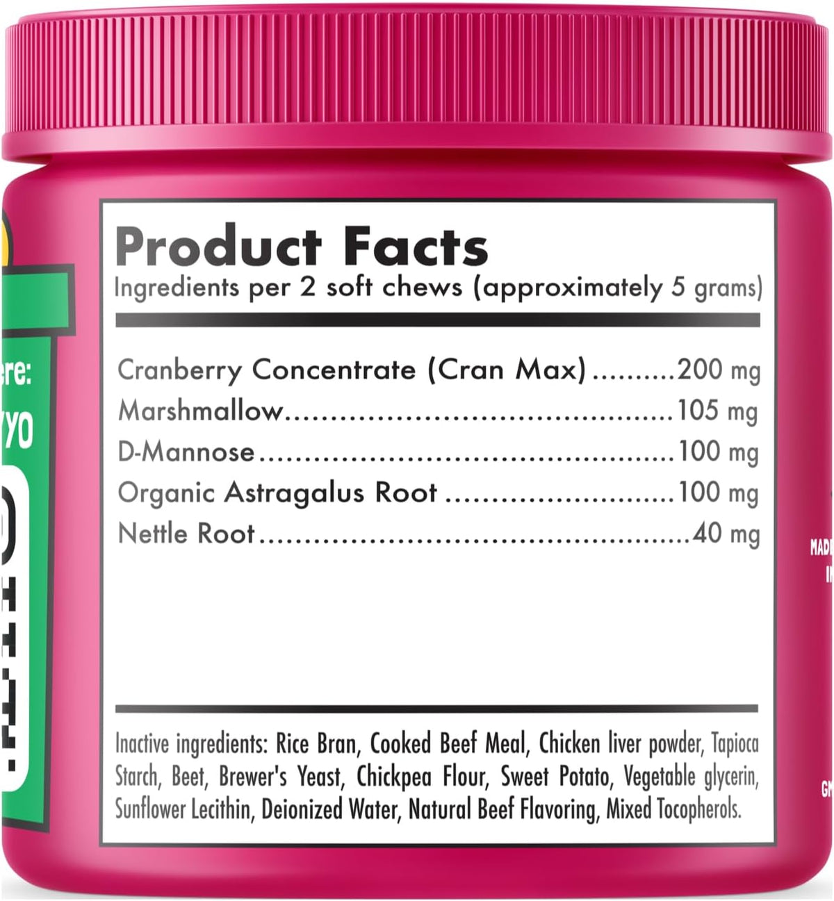LEGITPET D-Mannose and cranberry formula for dog bladder control