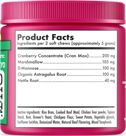 LEGITPET D-Mannose and cranberry formula for dog bladder control