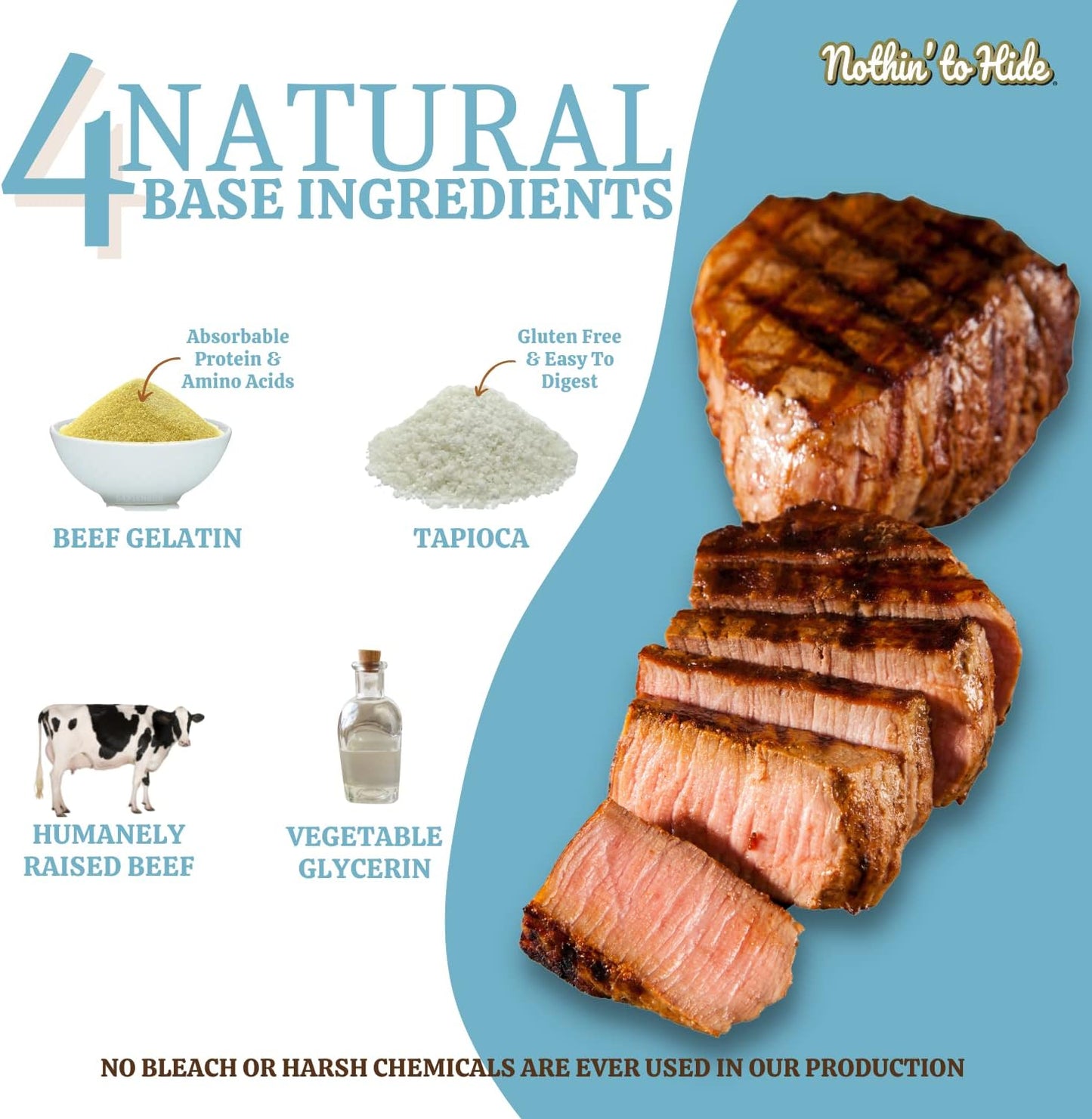 Fieldcrest Farms rawhide alternative collagen dog treats texture detail
