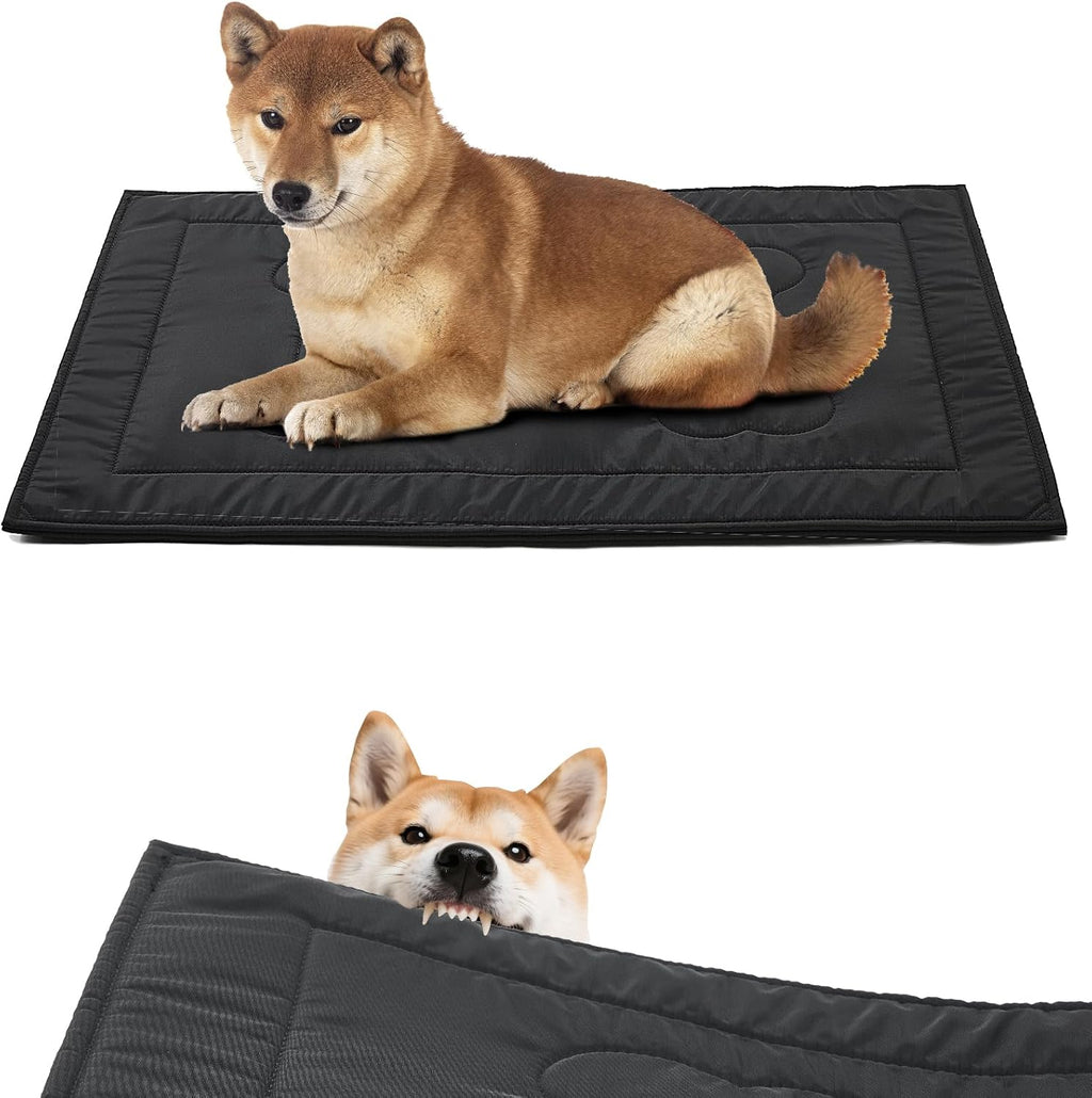 Chew Proof Dog Crate Pad - Indestructible Durable Dog Bed for Aggressive Chewers, Machine Washable & Waterproof Indoor Outdoor Tough Kennel Pad for Medium Dogs (Medium (22"x35"),Green) - Image 10