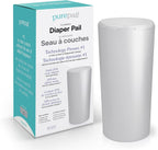PurePail Classic Diaper Pail gray front view commercial display
