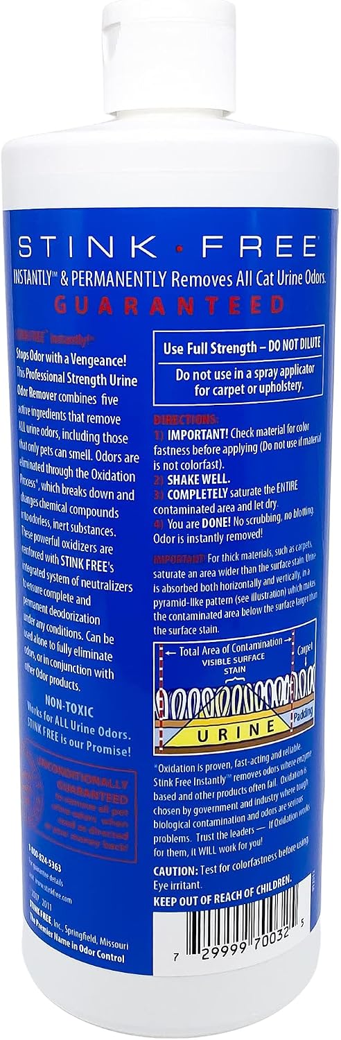 Stink Free cat urine cleaner full bottle presentation