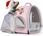 WEVONIGU Scratch-Resistant Bearded Dragon Backpack Foldable Gecko Carrier Ventilation Travel Bag with Clear View Window Dual Carry Cage Options for Travel Hiking & Vet Visits - Image 15