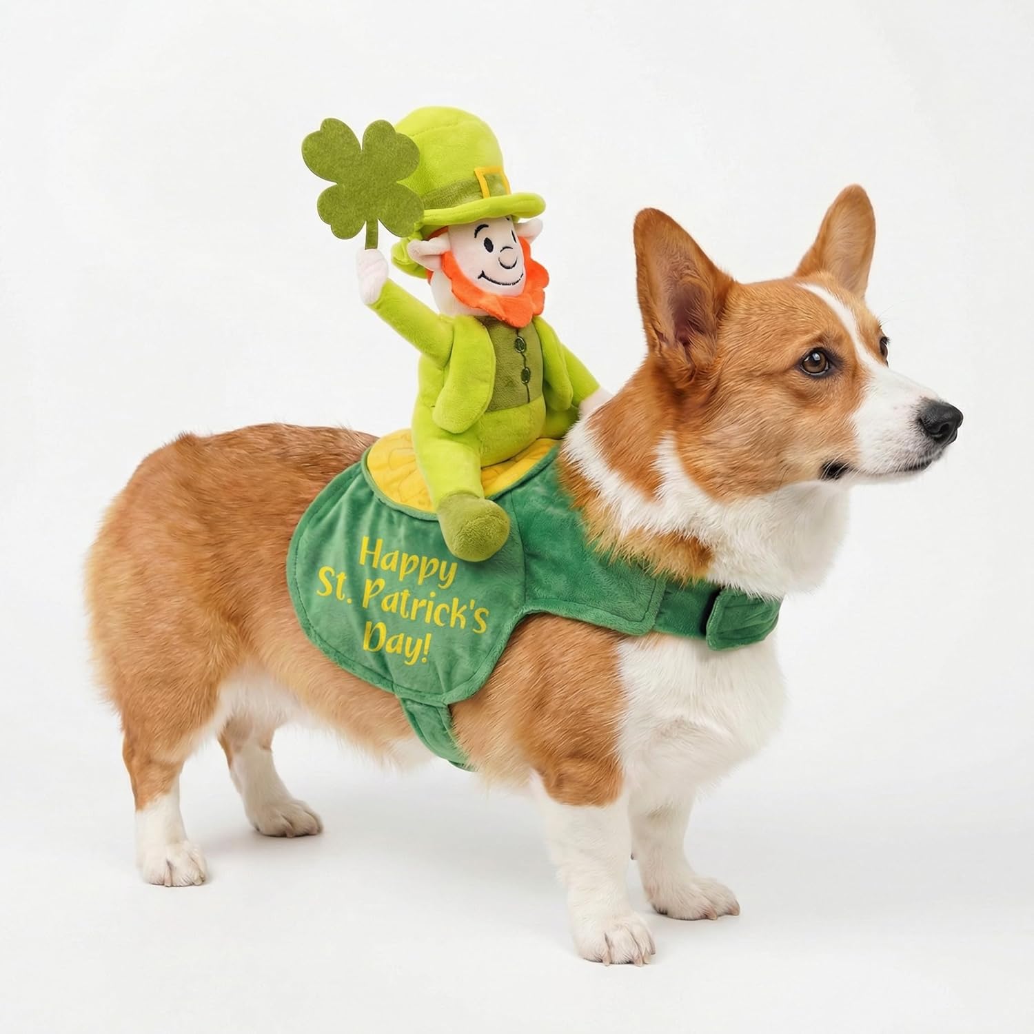 Premium soft blended fabric texture of the QIONG MENG imported patriotic dog outfit