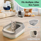 Durable scratch resistant cat litter liners being lifted securely by drawstrings