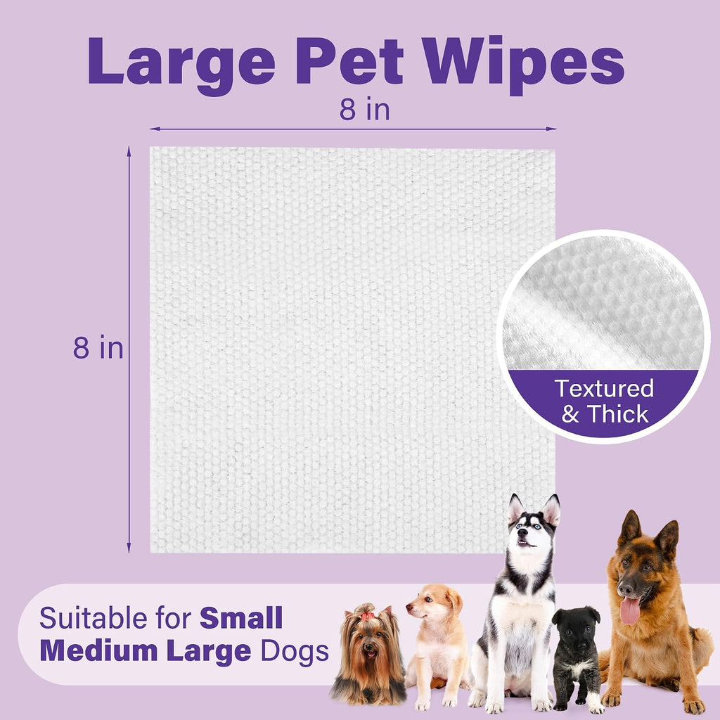 PrimePets hypoallergenic dog cleaning wipes showing the double sealed flip top lid.