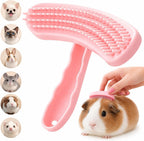 Decorvaiz small silicone grooming brush front view for small pet care