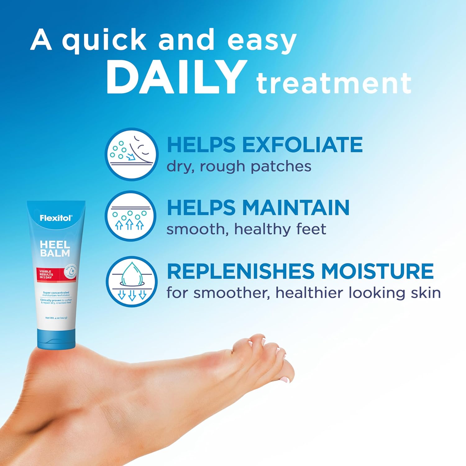 Flexitol intensive hydration foot cream with glycolic acid and shea butter