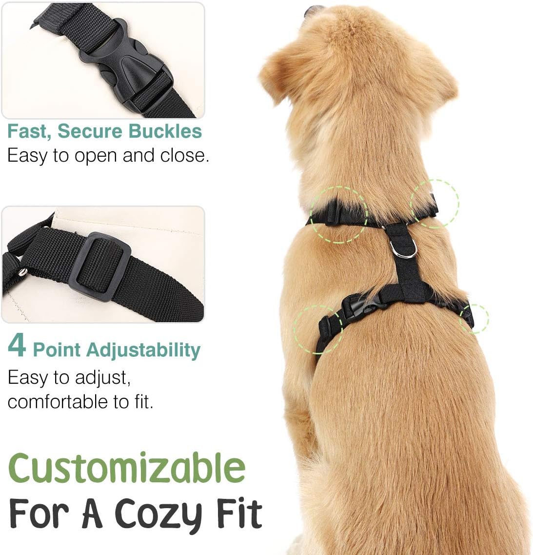 Close up of VavoPaw padded mesh dog harness material