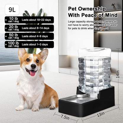 RIZZARI automatic pet waterer stable square base and non slip pads close up view