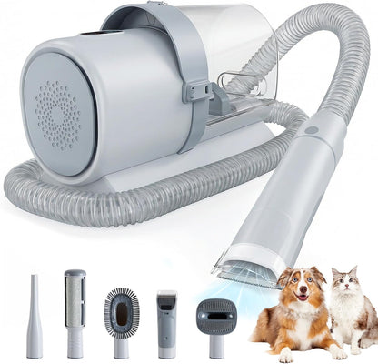 DUMOS Pet Grooming Vacuum Kit, 3 Adjustable Suction Modes, 5 Professional Grooming Tools with Low Noise Dog, 10000PA Cat Hair Clippers for Home Cleaning, 2.5L, Ivory - Image 12