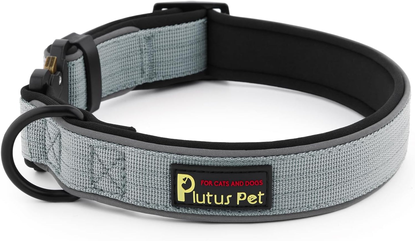Plutus Pet Tactical Dog Collar, Reflective, Adjustable Heavy Duty Dog Collar, Soft Padded and Comfortable, for Small Medium and Large Dogs (Ranger Green, L) - Image 12