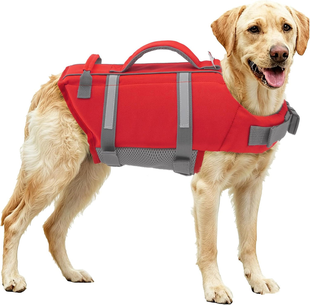 EMUST Dog Life Jacket, XL, NewOrange, Waterproof, Breathable, Adjustable with Rescue Handle, for Swimming Pool Beach Boating - Image 9