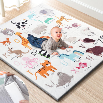 Tinyharbo premium foam baby play mat front view