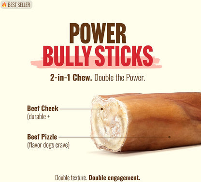 Natural Farm long lasting dog chew stick featuring 2-in-1 beef cheek and beef pizzle
