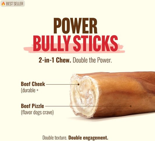 Natural Farm long lasting dog chew stick featuring 2-in-1 beef cheek and beef pizzle