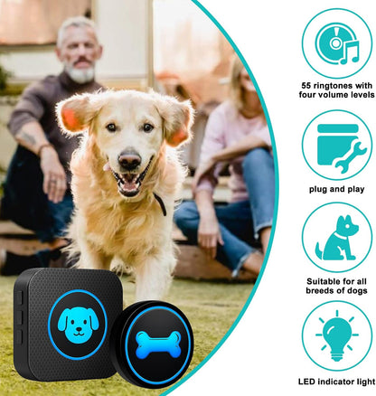 Wireless dog doorbell receiver with 60 melodies