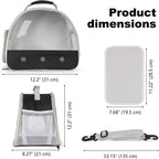 WEVONIGU small animal travel carrier clear window side view
