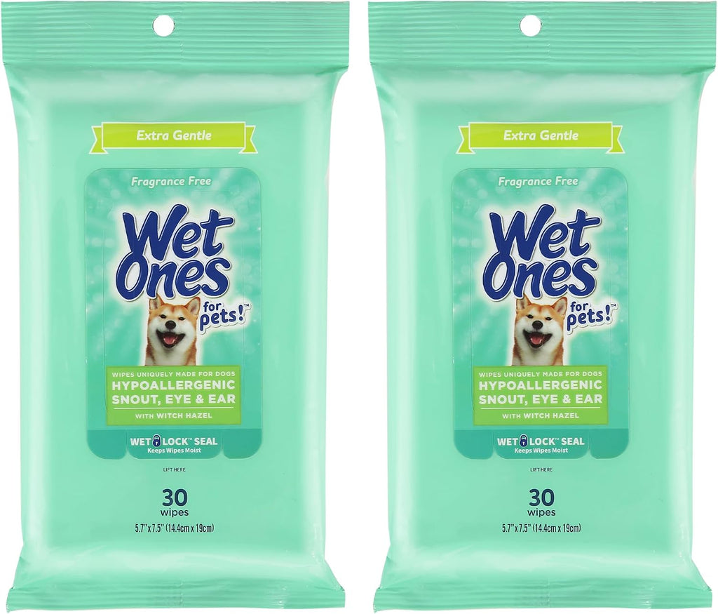 Premium imported pet cleaning wipes pouch thirty count