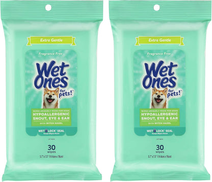 Premium imported pet cleaning wipes pouch thirty count