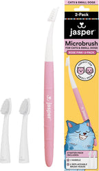 Jasper Microbrush Vet Approved Cat Toothbrush, Soft-Bristled Toothbrush Kit for Felines & Small Dogs, Non-Slip Handle, Tooth Brush Heads, Use with Cat Toothpaste, 4-Pack Blue - Image 10
