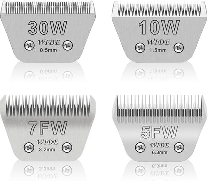 10W Wide Pet Dog Grooming Detachable Blades, 1/16" (1.5mm) | Compatible with Andis, Oster A5, Wahl KM10 Clippers, Fit for larger animals - Image 13