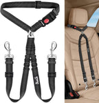 Lukovee double dog seat belt front view