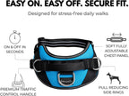 Top down view of breathable mesh padding on dog harness
