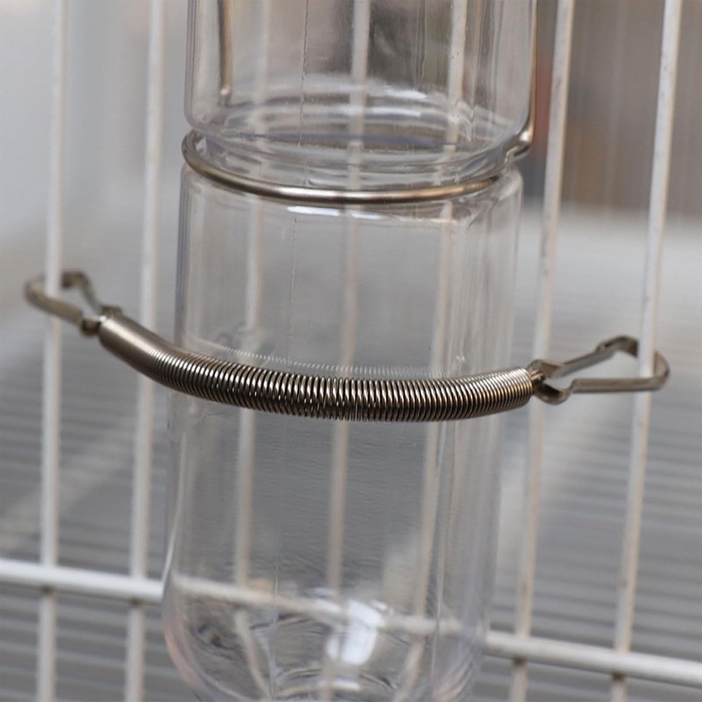 3.1in Spring with Clips Metal Springs 2 Clips Cage Accessories for Small Animal Hamster Guinea Pigs Water Dispenser Water Bottle Clip On Holder - Image 6