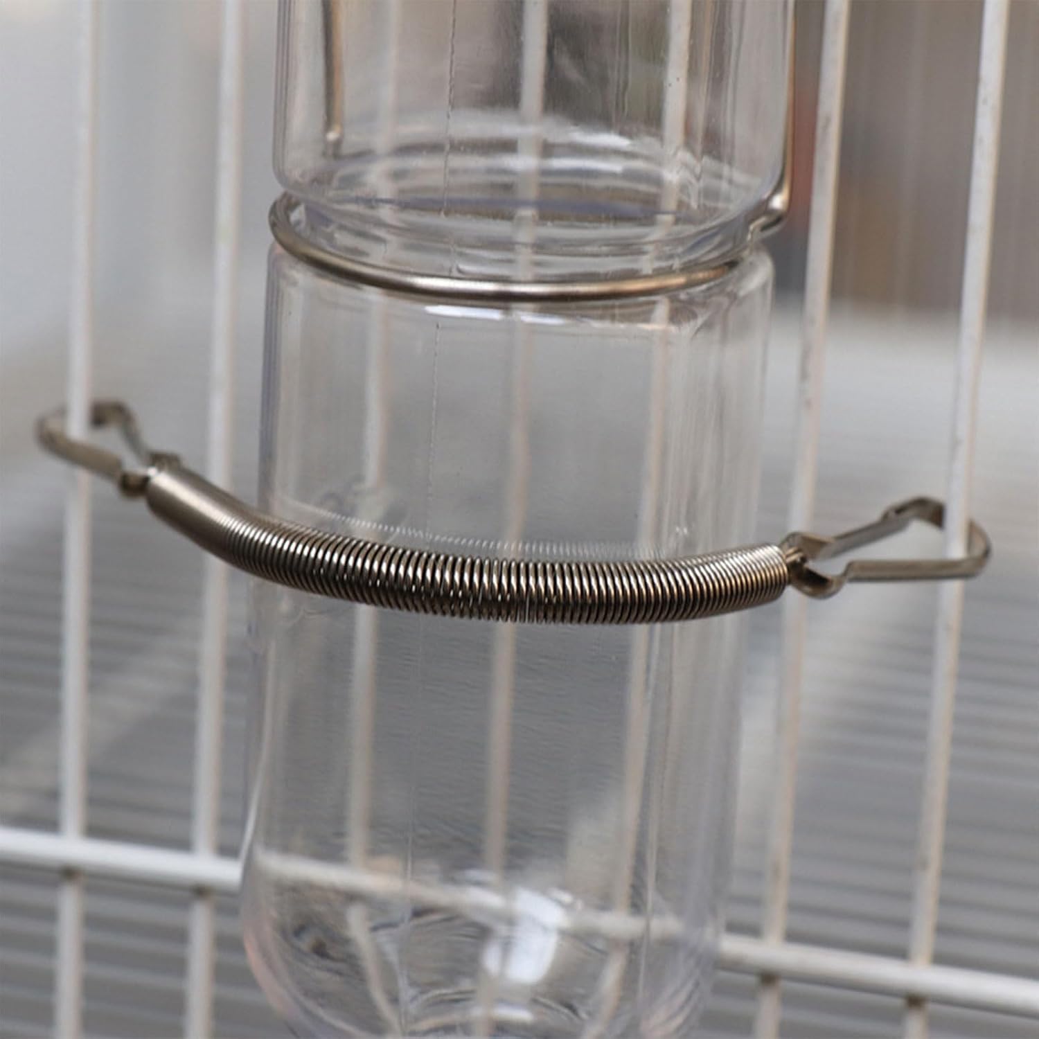 3.1in Spring with Clips Metal Springs 2 Clips Cage Accessories for Small Animal Hamster Guinea Pigs Water Dispenser Water Bottle Clip On Holder - Image 6