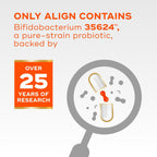 Align probiotic capsules bottle package design